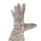 M / L no desliza guantes estáticos antis de la palma con el devolver rayado del poliéster de 10m m