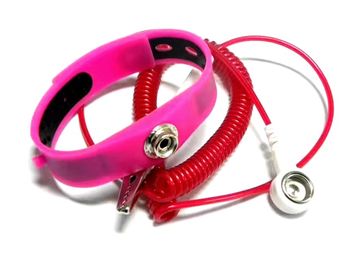 Amarillo azul rosado de la pulsera del silicio de la bobina del cordón del diámetro 2.5m m de la púrpura estática anti de la longitud los 2.4m
