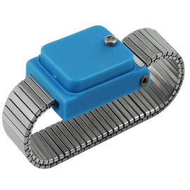 1 banda de muñeca antiestática sin cuerda del metal azul negro de plata seguro de Meg Ohm Resistor ESD