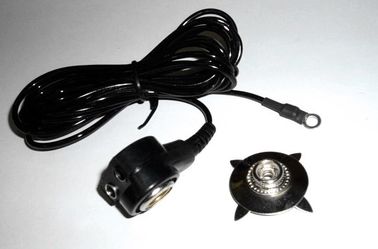 ESD negro que pone a tierra el cordón para la correa para la muñeca dual Ring Grounding Terminal del operador