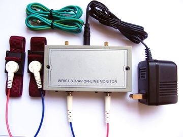 110V / la correa para la muñeca de 220V ESD en la línea correas duales del controlador apoyó el adaptador del poder incluido