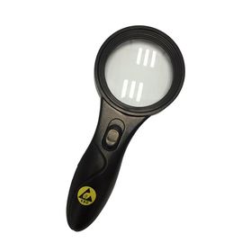 Baterías seguras estáticas antis de la luz 2 de la lupa 62m m Dia. Lens 5X LED del PDA del ESD necesarias