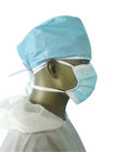 Peso quirúrgico Bouffant 25GSM del tamaño 64X15 cm de los casquillos del doctor Tie On Disposable