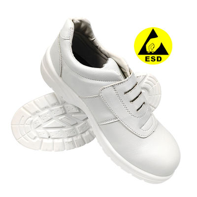 Cabeza de cuchara de acero blanco Anti-aplastamiento Calzado de protección laboral Protección de seguridad Taller libre de polvo ESD Calzado de trabajo anti-estático de alimentos