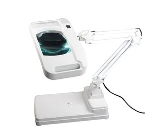 Tamaño de escritorio iluminado lente grande 177m m x 113m m de la fuente de la lámpara que magnifica LED