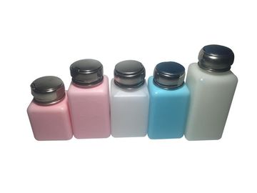 Botella solvente de la prensa del dispensador del rosa del ESD del HDPE azul blanco del dispensador
