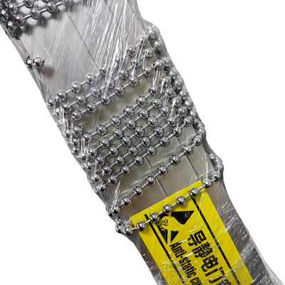 Espaciado de 8cm Cortina de puerta conductiva Ancho 2m * altura 1m Diámetro 6mm Cortina de perlas de acero inoxidable de conducción estática