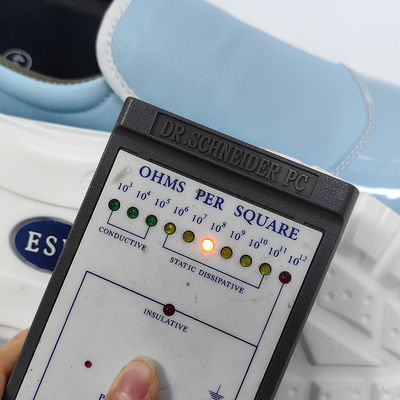 Salón limpio ESD Calzado de seguridad antistatico Calzado antiestático de pie de acero azul respirable