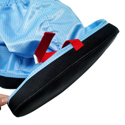 Salón limpio azul Antiestático Botas de trabajo 5MM de rayas ESD de tela botas largas