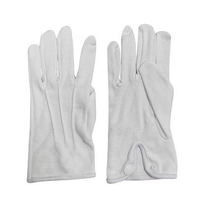 Respirador 100% de algodón guante de joyería blanca ceremonia desfile guardia de honor guantes de vestimenta formal