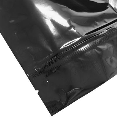 Bolsa de embalaje PE impermeable y negra personalizada Bolsa ESD con cremallera antiestática para componentes electrónicos