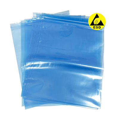 0.75mm*300*400mm Bolsas de protección antistaticas azules ESD Bolsa de cierre con cremallera para salas limpias