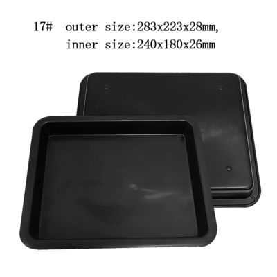 283x223x28mm bandeja cuadrada de plástico negro piezas de bandeja antiestáticas caja facturación caja Pp bandeja de caucho clasificación de material caja cuadro cuenca marco conductor