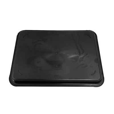 480x328x42mm bandeja cuadrada antiestática negro plástico cuadrado cuenca ESD caja de facturación de piezas electrónicas caja de material de almacenamiento bandeja de plástico