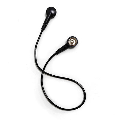 ESD Antistático de PU alambre de tierra Negro de alambre de PU recto 30.5CM para ESD Mat con ambos extremos 10MM Buckle