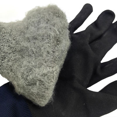Negro Azul Invierno Deportes al aire libre Trabajo Latex Impregnado con espuma Cashmere Guante cálido