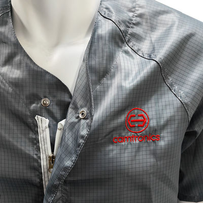 Chaqueta de manga corta de verano gris ESD antistatico