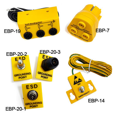 Instalación de tierra ESD 1x10 mm Soto amarillo de conexión a tierra