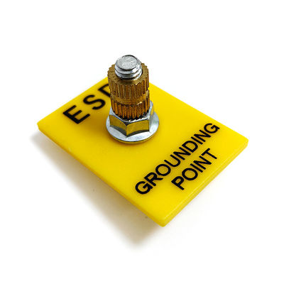 Instalación de tierra ESD 1x10 mm Soto amarillo de conexión a tierra