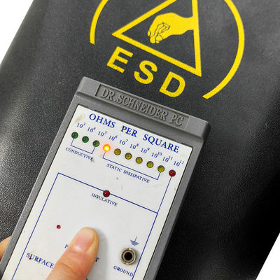Contenedor de residuos cuadrado de plástico antiestático ESD negro de 15L para sala blanca
