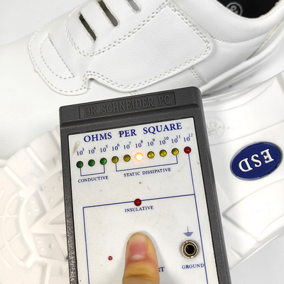 Sin cordones de velcro de diseño Esd zapatos de seguridad de acero a prueba de polvo