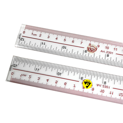 30 cm de plástico transparente ESD regla antistática regla recta