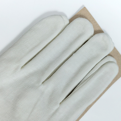 Guantes de trabajo blancos de algodón 100% absorbentes de sudor envueltos individualmente