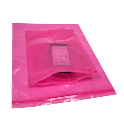 Bolsa de protección autosellante antiestática PE rosa de 250X350MM