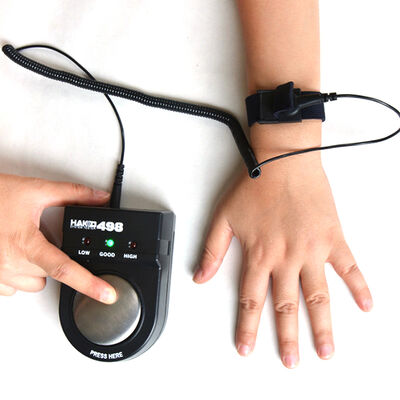 498 Probador de correa de muñeca antiestática Probador de correa de muñeca portátil de alta precisión