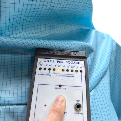 Traje antiestático ESD con capucha y máscara azul