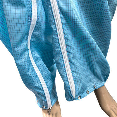 Traje antiestático ESD con capucha y máscara azul