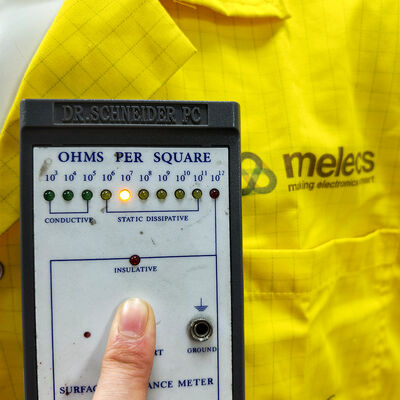 Amarillo ESD antiestático de 5 mm con rejilla TC de sala limpia