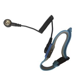 Correa para la muñeca de la descarga electrostática con el cordón ajustable con el clip de cocodrilo