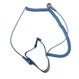 Correa para la muñeca de la descarga electrostática con el cordón ajustable con el clip de cocodrilo