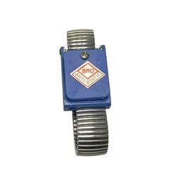 1 banda de muñeca antiestática sin cuerda del metal azul negro de plata seguro de Meg Ohm Resistor ESD
