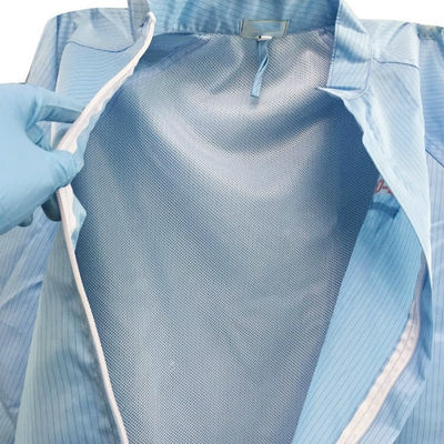 Parásitos atmosféricos antis de 5m m de la ropa libre de polvo lavable de la raya para el recinto limpio