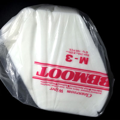 Limpiador de limpieza 100% del M-3 del recinto limpio sin pelusa del trapo 4-Folded del sitio limpio del poliéster