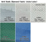 Capas antiestáticas de los delantales del carbono 3m m Diamond Fabric ESD del poliéster el 4% del 96%