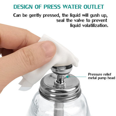 Dispensador solvente de cristal de empaquetado 100% del ESD de la bomba del metal 180ML