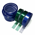 Temperatura alta verde azul de la cinta adhesiva del ANIMAL DOMÉSTICO del tamaño de encargo resistente