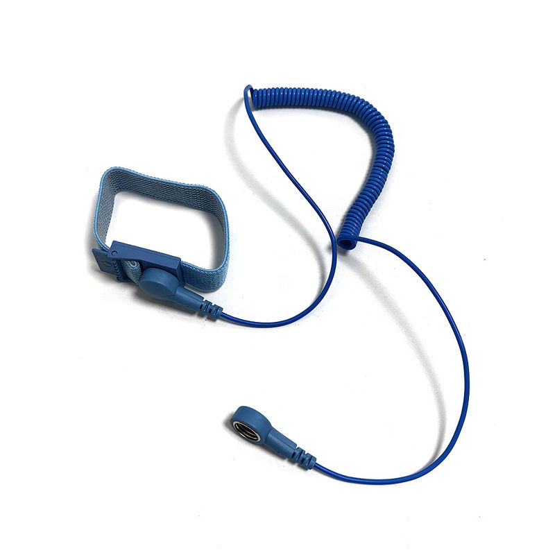 1.8M ESD Antistático PVC de doble cabeza de la hebilla de la pulsera para el uso en el taller de la zona antistática