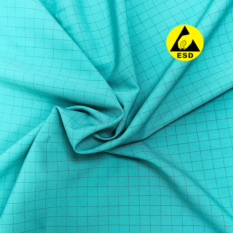 Tejido de rejilla de 7 mm antistatico ESD 98% Poliéster + 2% Tejido de carbono conductor para ropa ESD