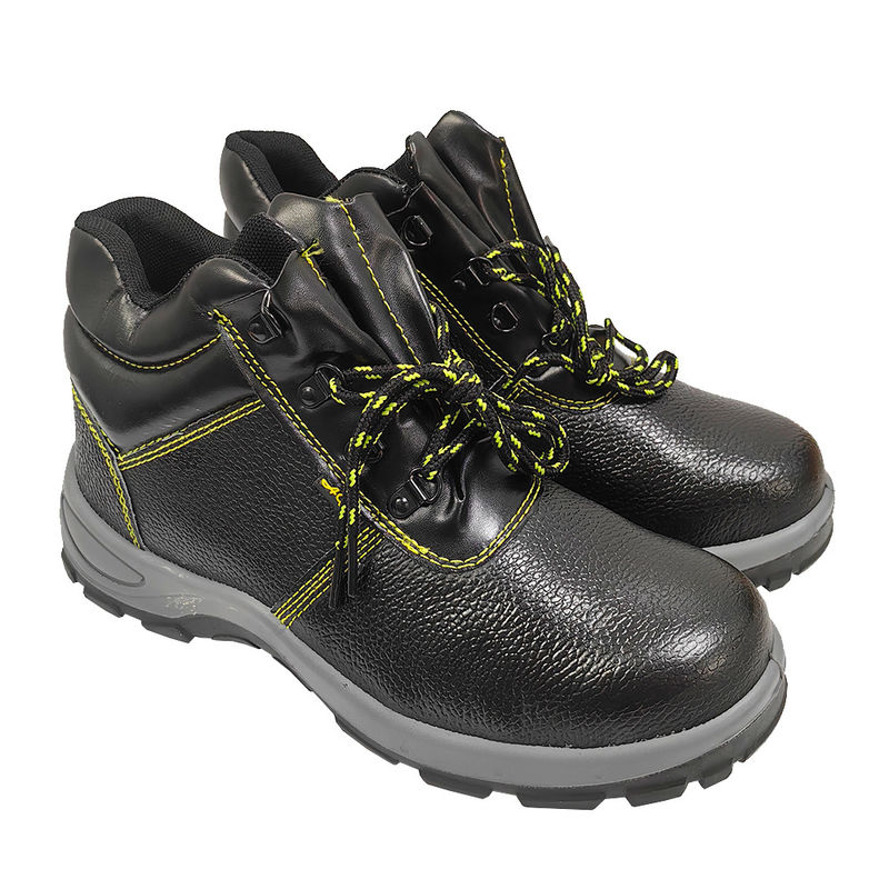 Calzado de seguridad negro anti-rompe, anti-perforación, de acero, para hombres, calzado de protección para los dedos de los pies, resistente a ácidos y álcalis, calzado de trabajo