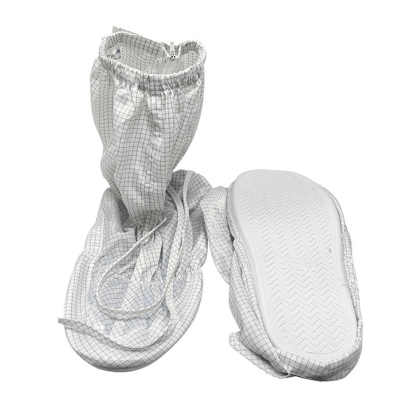 Zapatos ESD Antiestático Blanco 5mm Cinturón de Tejido ESD Botas de seguridad Sala limpia Botas a prueba de polvo