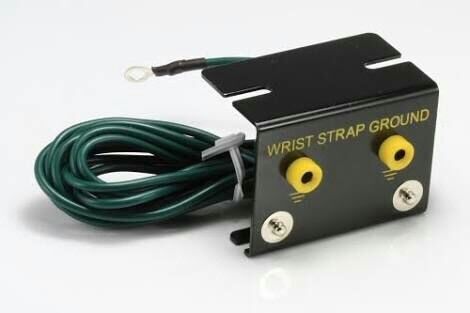 Zócalo de tierra Ring Terminal Connector del metal de la correa para la muñeca del PVC/de la PU ESD del soporte dual del banco