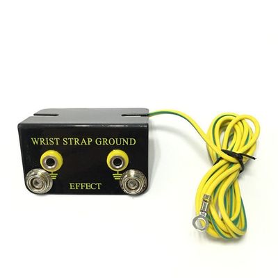 Zócalo de tierra Ring Terminal Connector del metal de la correa para la muñeca del PVC/de la PU ESD del soporte dual del banco