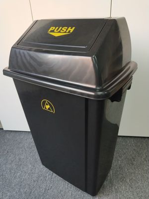 Contenedor de basura de plástico de gran capacidad DES de 60L con tapa 440*310*755MM