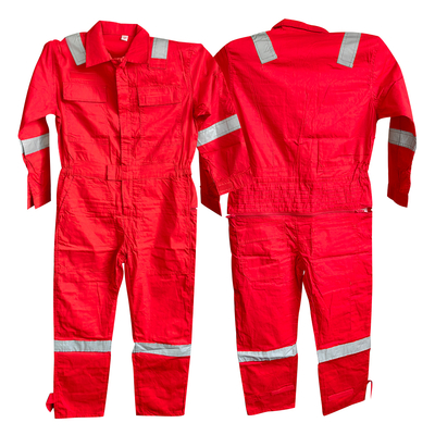 Chaleco de seguridad reflector de alta visibilidad - 100% de algodón de abrigo rojo