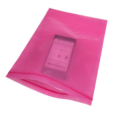250X350MM PE Rosa Bolsa de protección antistatico auto sellado esd